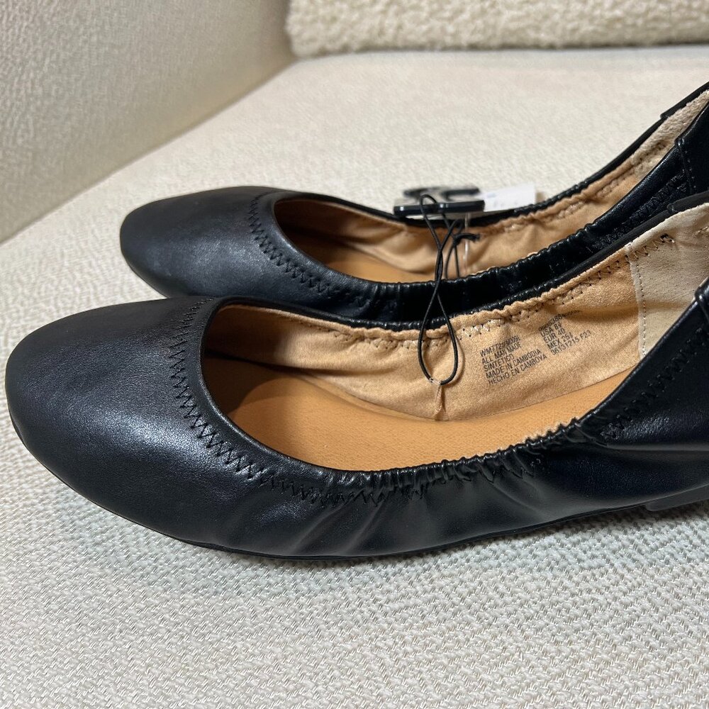 Time & Tru Classic Scrunch Ballet Flat Size 8.5 Medium Width New with Tags